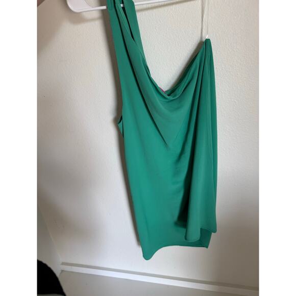 PINK LILY BOUTIQUE One Shoulder Green Mini Dress Size Small - Picture 4 of 7